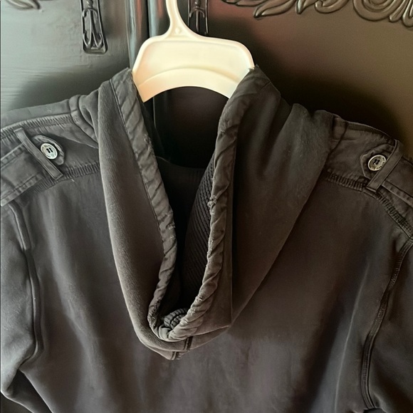 Calvin Klein  Charcoal Zip-Up sweatshirt  with Buttoned Pocket - Picture 6 of 12